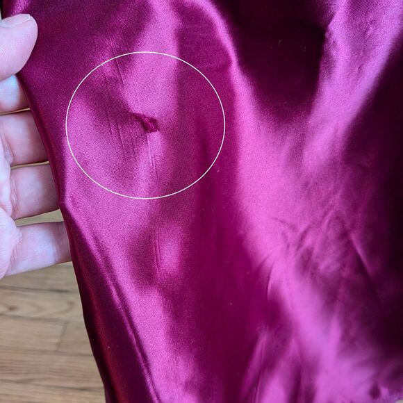 Vintage 90s JM for Gunne Sax Red Ball Gown Floral Embroidery Corset Size 5/6 - Picture 7 of 15